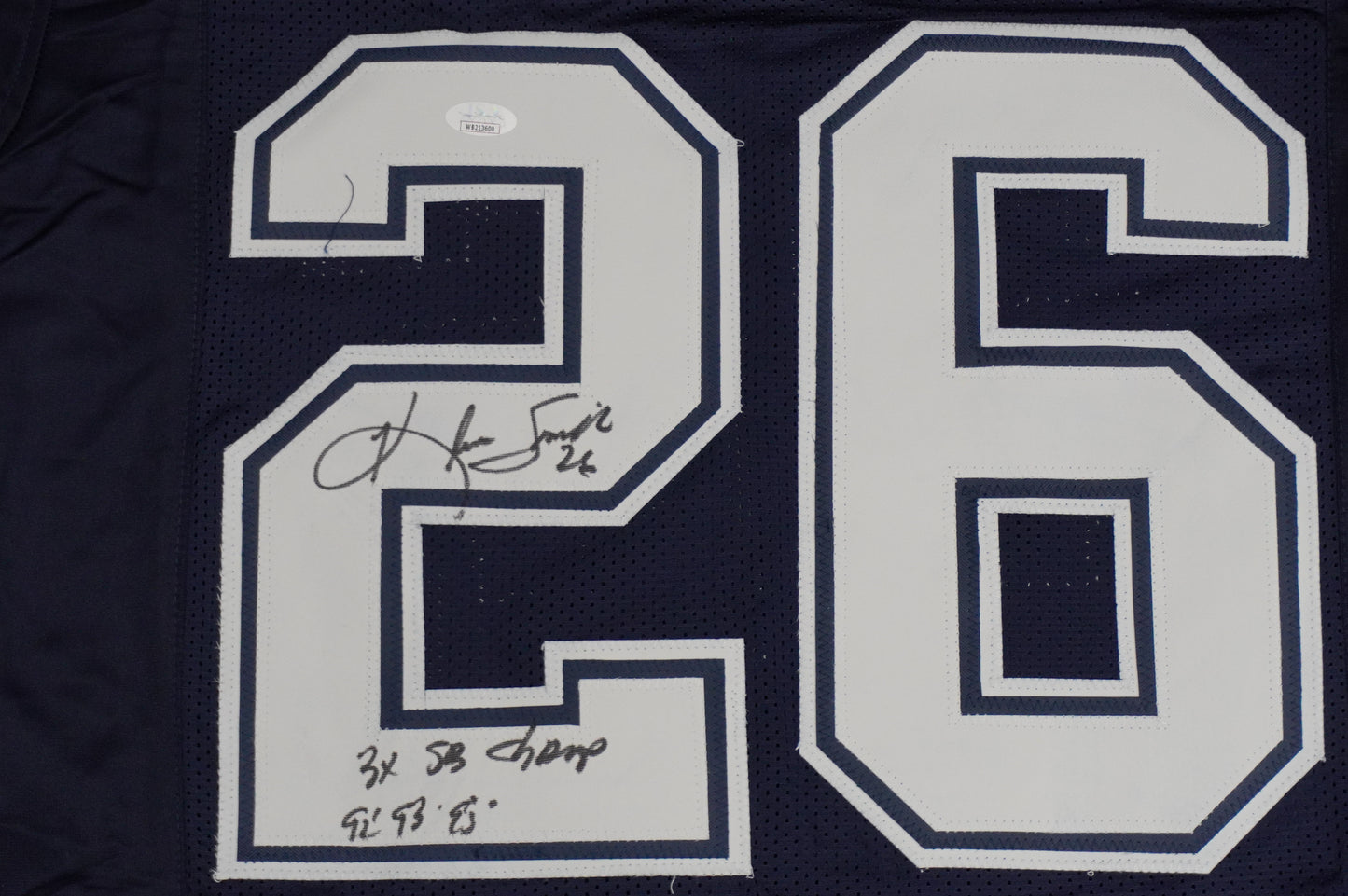 KEVIN SMITH DALLAS COWBOYS SIGNED Blue JERSEY Texas A&M Aggies w/INSCs Med JSA