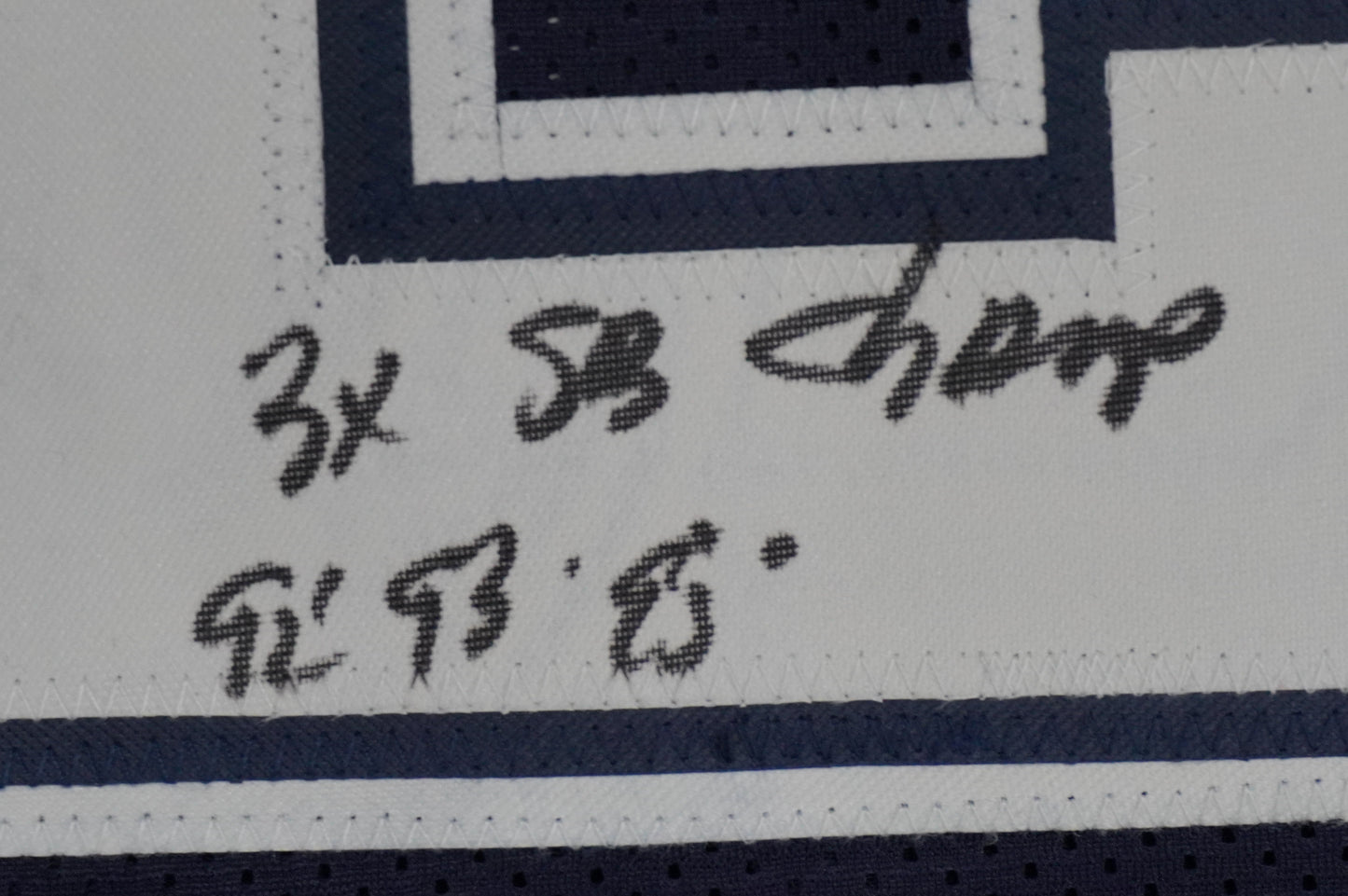 KEVIN SMITH DALLAS COWBOYS SIGNED Blue JERSEY Texas A&M Aggies w/INSCs Med JSA