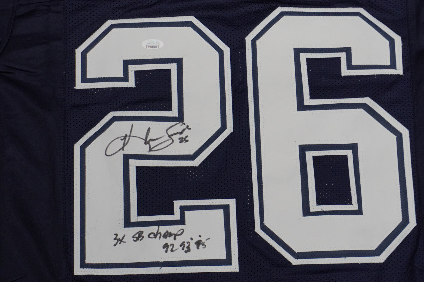 KEVIN SMITH DALLAS COWBOYS SIGNED Blue JERSEY Texas A&M Aggies w/INSCs Med JSA