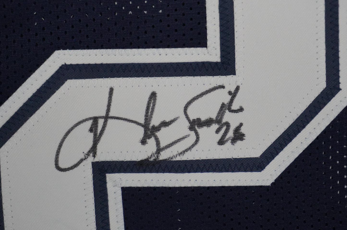 KEVIN SMITH DALLAS COWBOYS SIGNED Blue JERSEY Texas A&M Aggies w/INSCs Med JSA