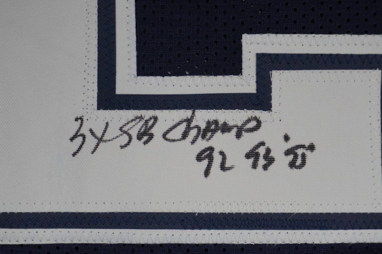 KEVIN SMITH DALLAS COWBOYS SIGNED Blue JERSEY Texas A&M Aggies w/INSCs Med JSA