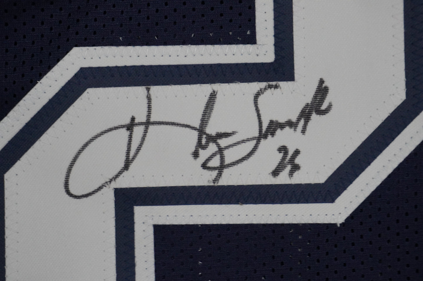 KEVIN SMITH DALLAS COWBOYS SIGNED Blue JERSEY Texas A&M Aggies w/INSCs Med JSA