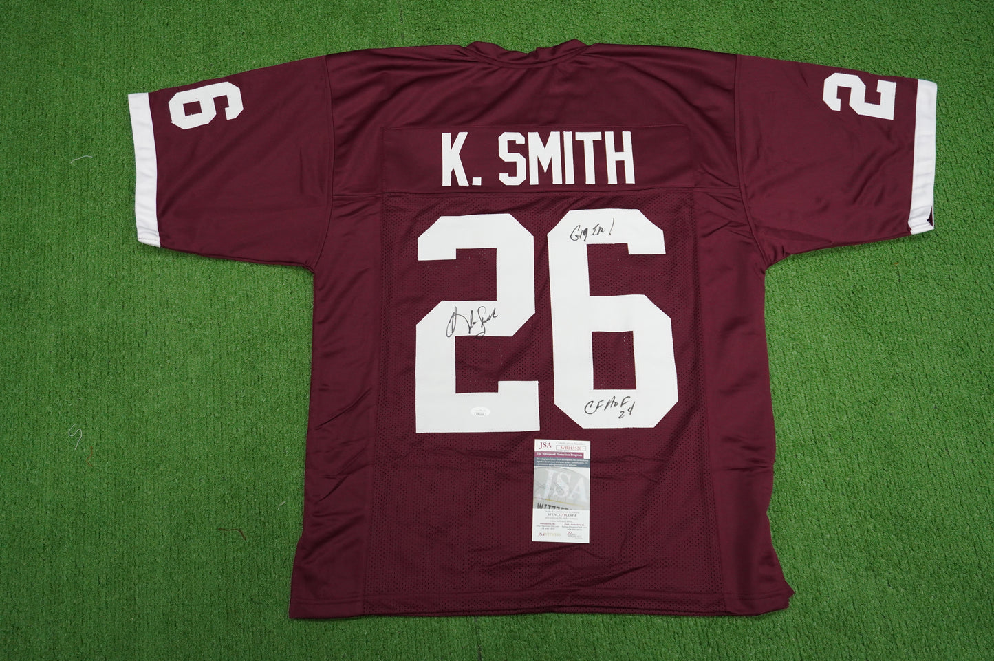 KEVIN SMITH TEXAS A&M  SIGNED JERSEY Dallas Cowboys w/INSCs L JSA