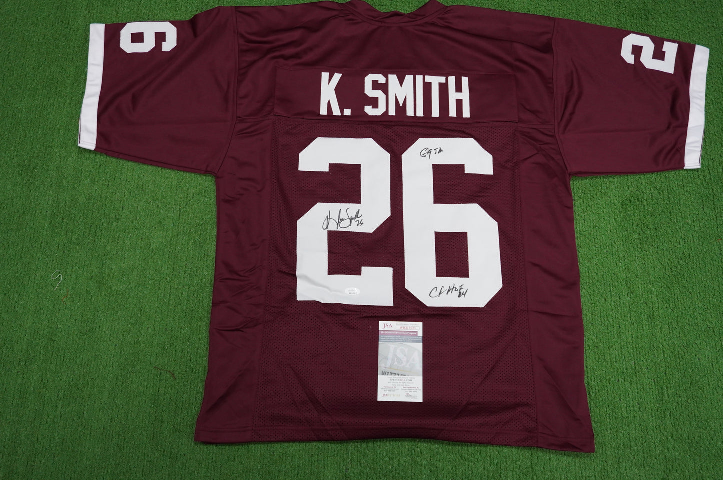 KEVIN SMITH TEXAS A&M  SIGNED JERSEY Dallas Cowboys w/INSCs L JSA