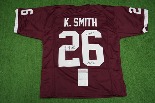 KEVIN SMITH TEXAS A&M SIGNED JERSEY Dallas Cowboys w/INSCs L JSA