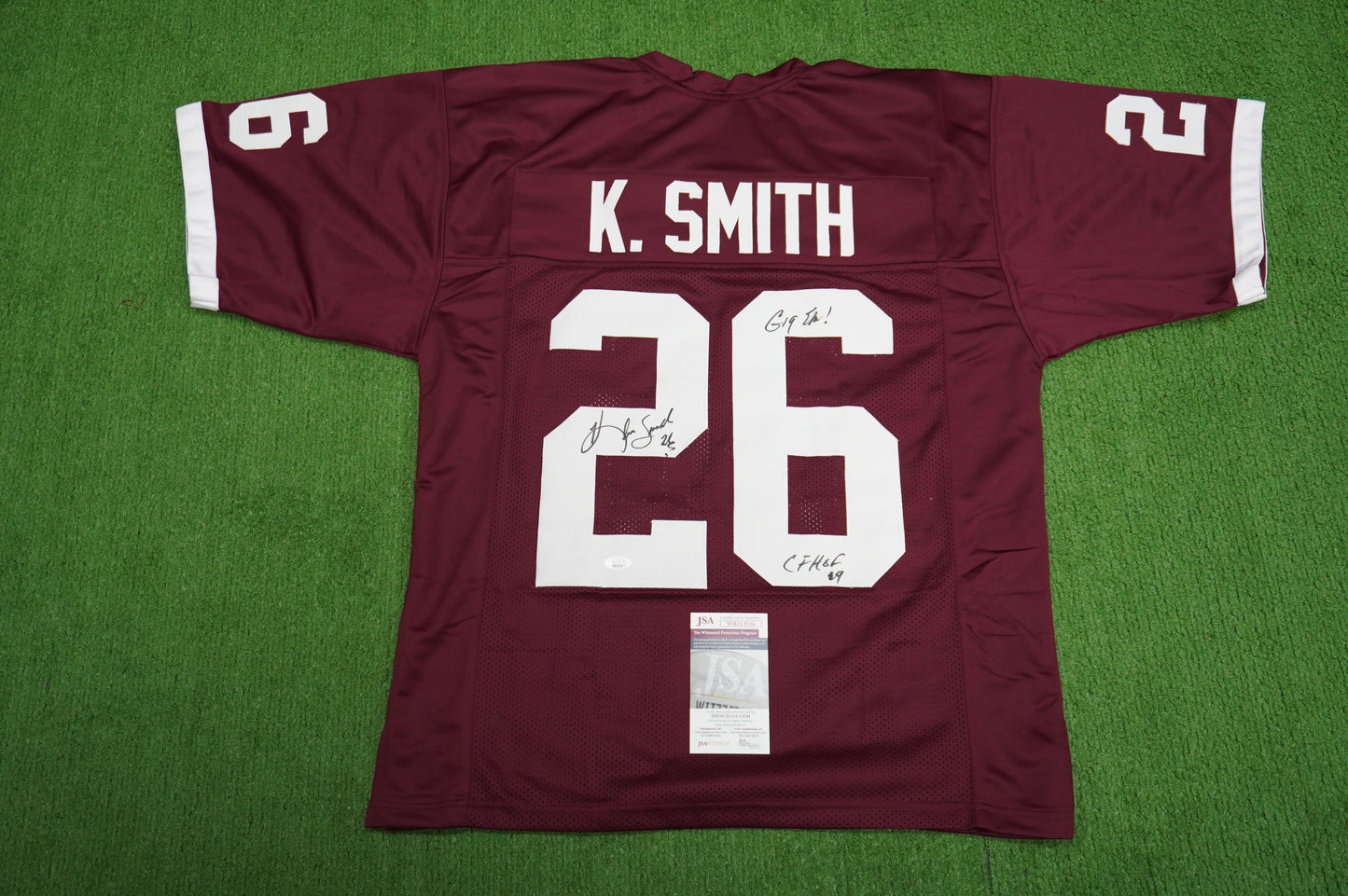 KEVIN SMITH TEXAS A&M SIGNED JERSEY Dallas Cowboys w/INSCs L JSA