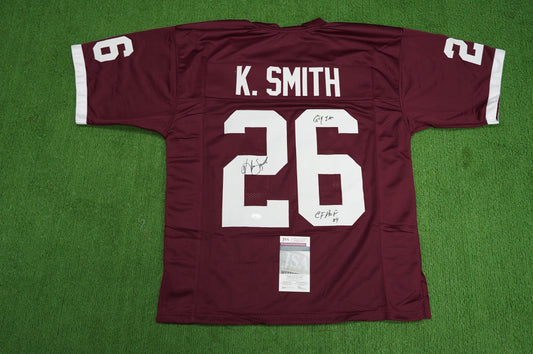 KEVIN SMITH TEXAS A&M SIGNED JERSEY Dallas Cowboys w/INSCs L JSA