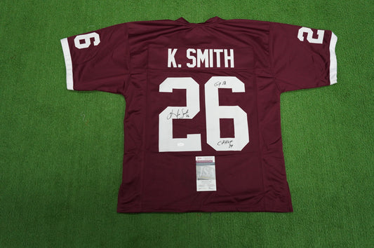 KEVIN SMITH TEXAS A&M SIGNED  JERSEY Dallas Cowboys w/INSCs L JSA