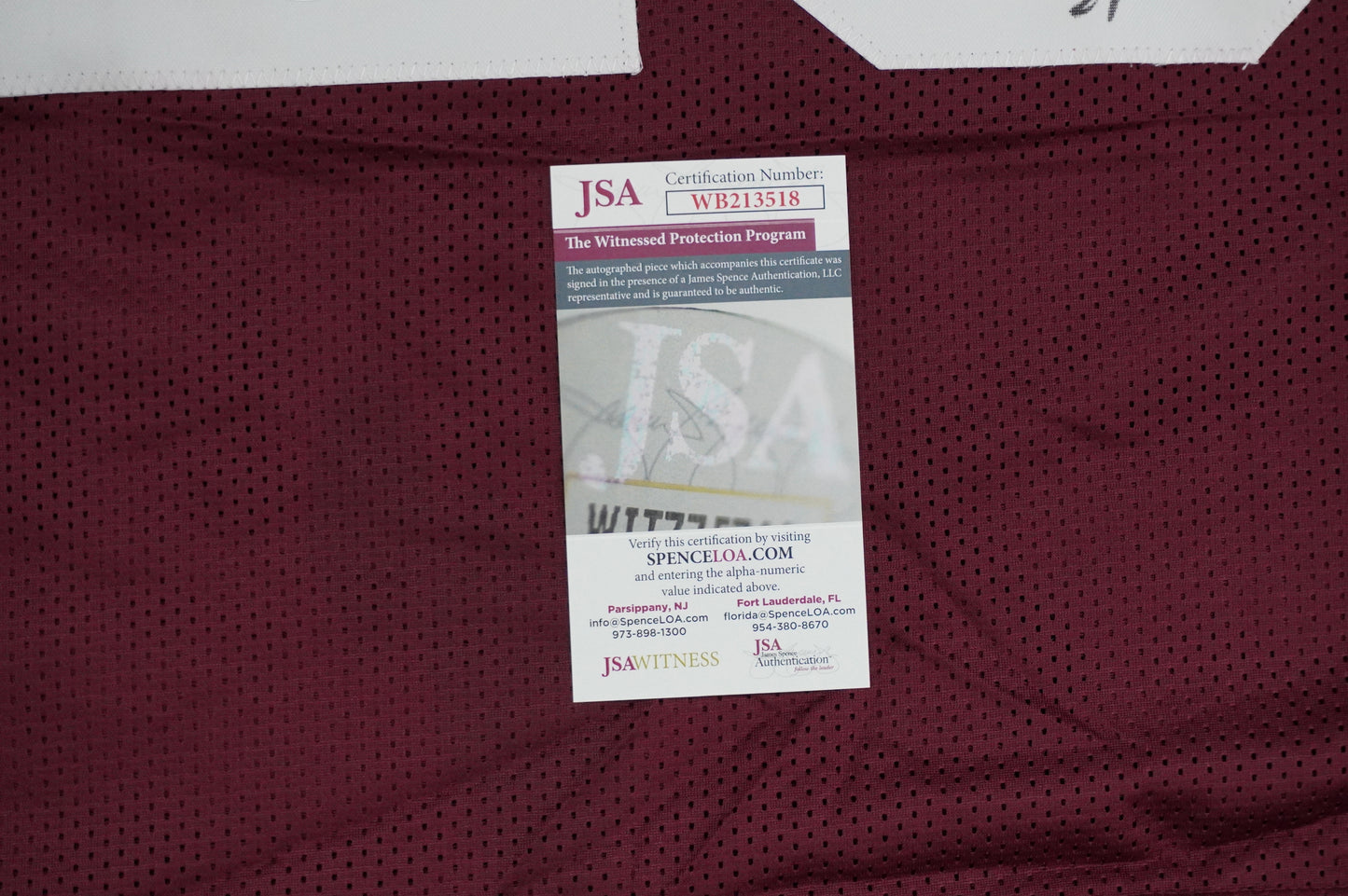 KEVIN SMITH TEXAS A&M SIGNED  JERSEY Dallas Cowboys w/INSCs L JSA