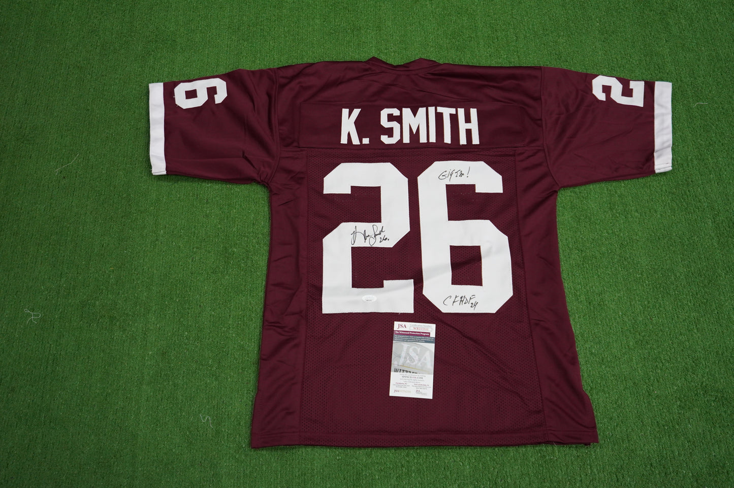 KEVIN SMITH TEXAS A&M SIGNED JERSEY Dallas Cowboys w/INSCs M JSA