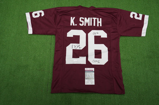 KEVIN SMITH TEXAS A&M SIGNED JERSEY Dallas Cowboys w/INSCs M JSA