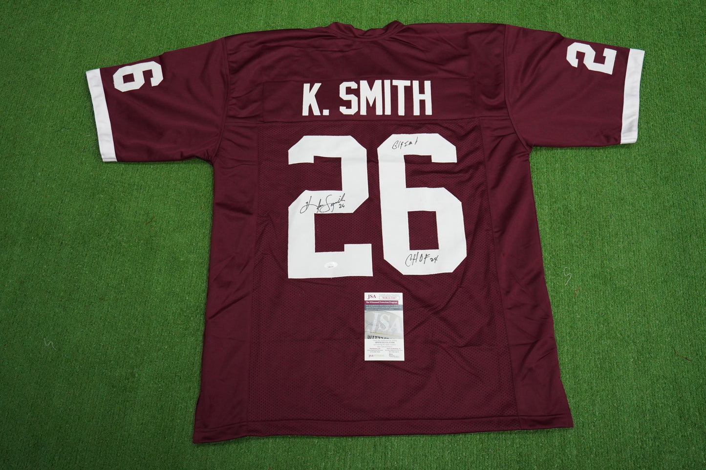 KEVIN SMITH TEXAS A&M SIGNED JERSEY Dallas Cowboys w/INSCs XL JSA