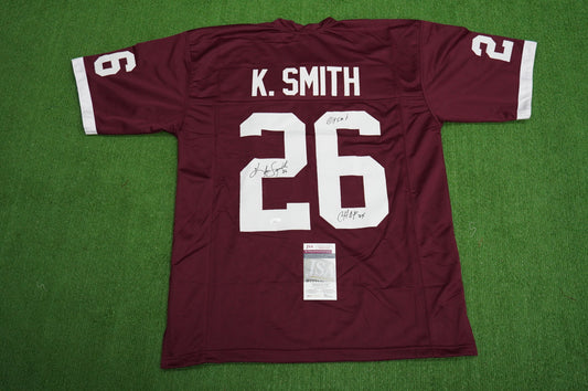 KEVIN SMITH TEXAS A&M SIGNED JERSEY Dallas Cowboys w/INSCs XL JSA