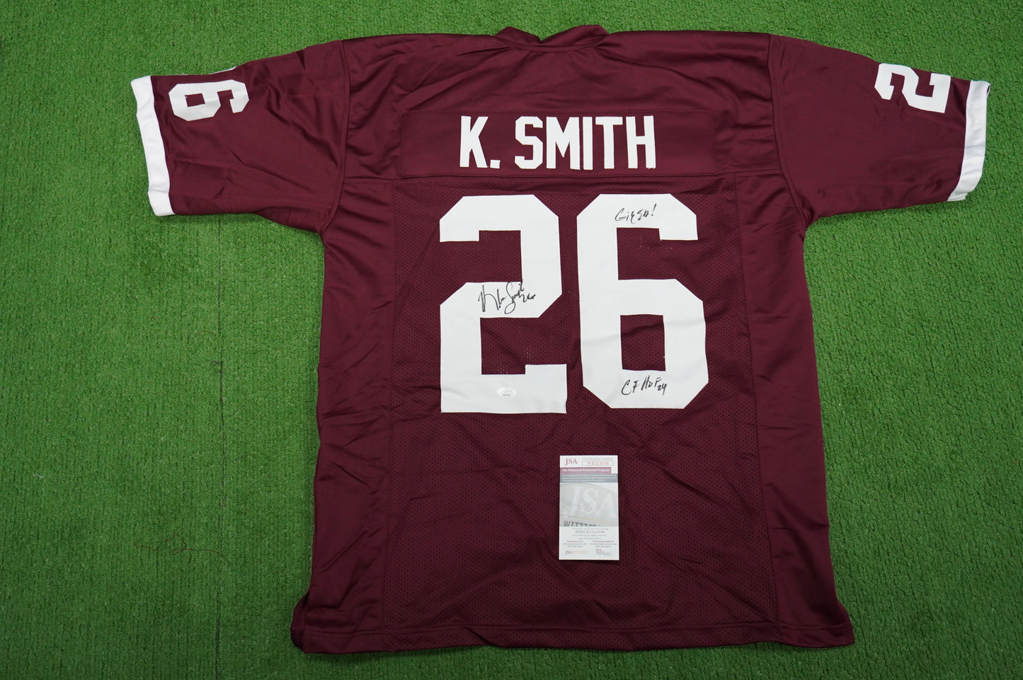 KEVIN SMITH TEXAS A&M SIGNED JERSEY Dallas Cowboys w/INSCs XL JSA