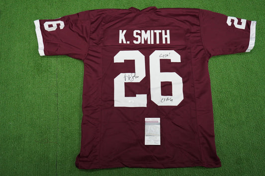 KEVIN SMITH TEXAS A&M SIGNED JERSEY Dallas Cowboys w/INSCs XL JSA