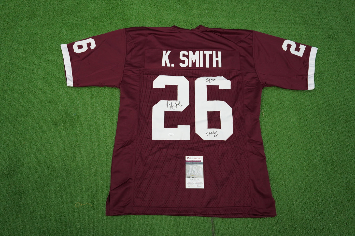 KEVIN SMITH TEXAS A&M SIGNED JERSEY Dallas Cowboys w/INSCs XL JSA