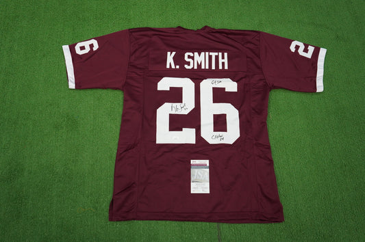 KEVIN SMITH TEXAS A&M SIGNED JERSEY Dallas Cowboys w/INSCs XL JSA