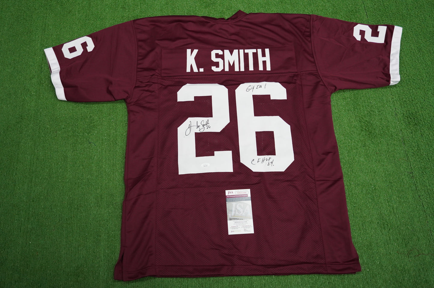 KEVIN SMITH TEXAS A&M SIGNED JERSEY Dallas Cowboys w/INSCs XL JSA