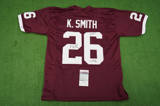 KEVIN SMITH TEXAS A&M SIGNED JERSEY Dallas Cowboys w/INSCs XL JSA