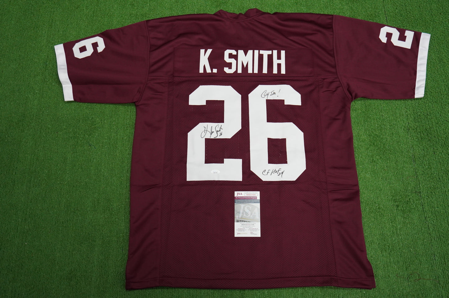 KEVIN SMITH TEXAS A&M SIGNED JERSEY Dallas Cowboys w/INSCs XL JSA