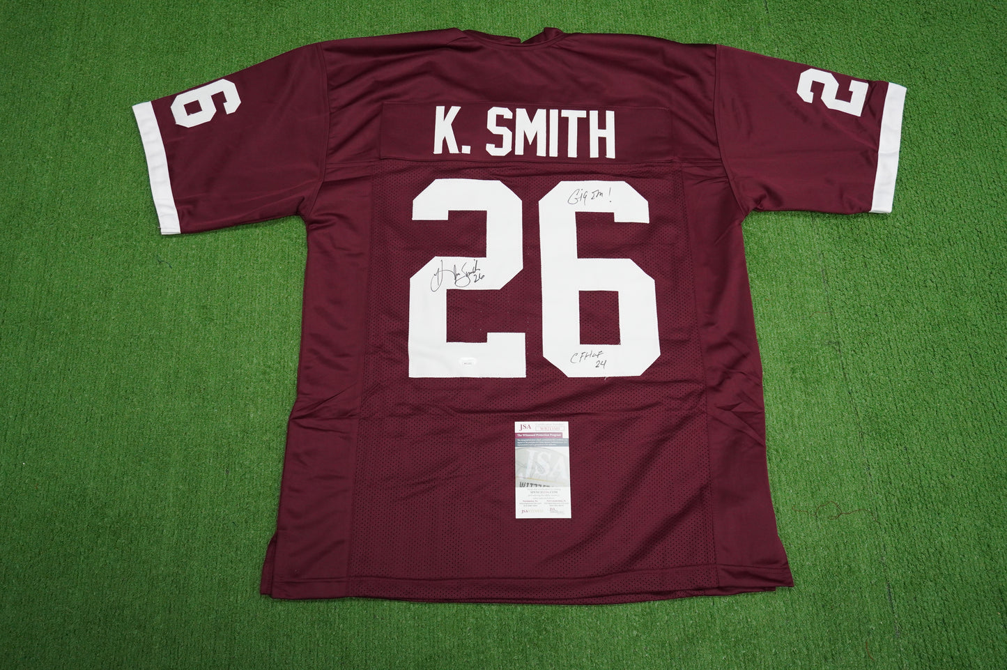 KEVIN SMITH TEXAS A&M SIGNED JERSEY Dallas Cowboys w/INSCs XL JSA