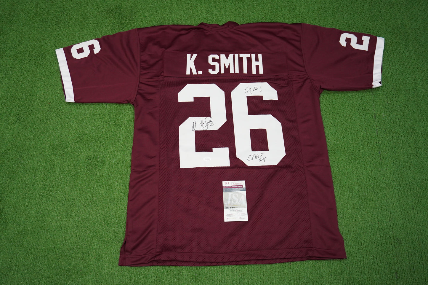 KEVIN SMITH TEXAS A&M SIGNED JERSEY Dallas Cowboys w/INSCs XL JSA