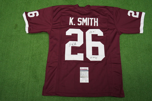 KEVIN SMITH TEXAS A&M SIGNED JERSEY Dallas Cowboys w/INSCs XL JSA