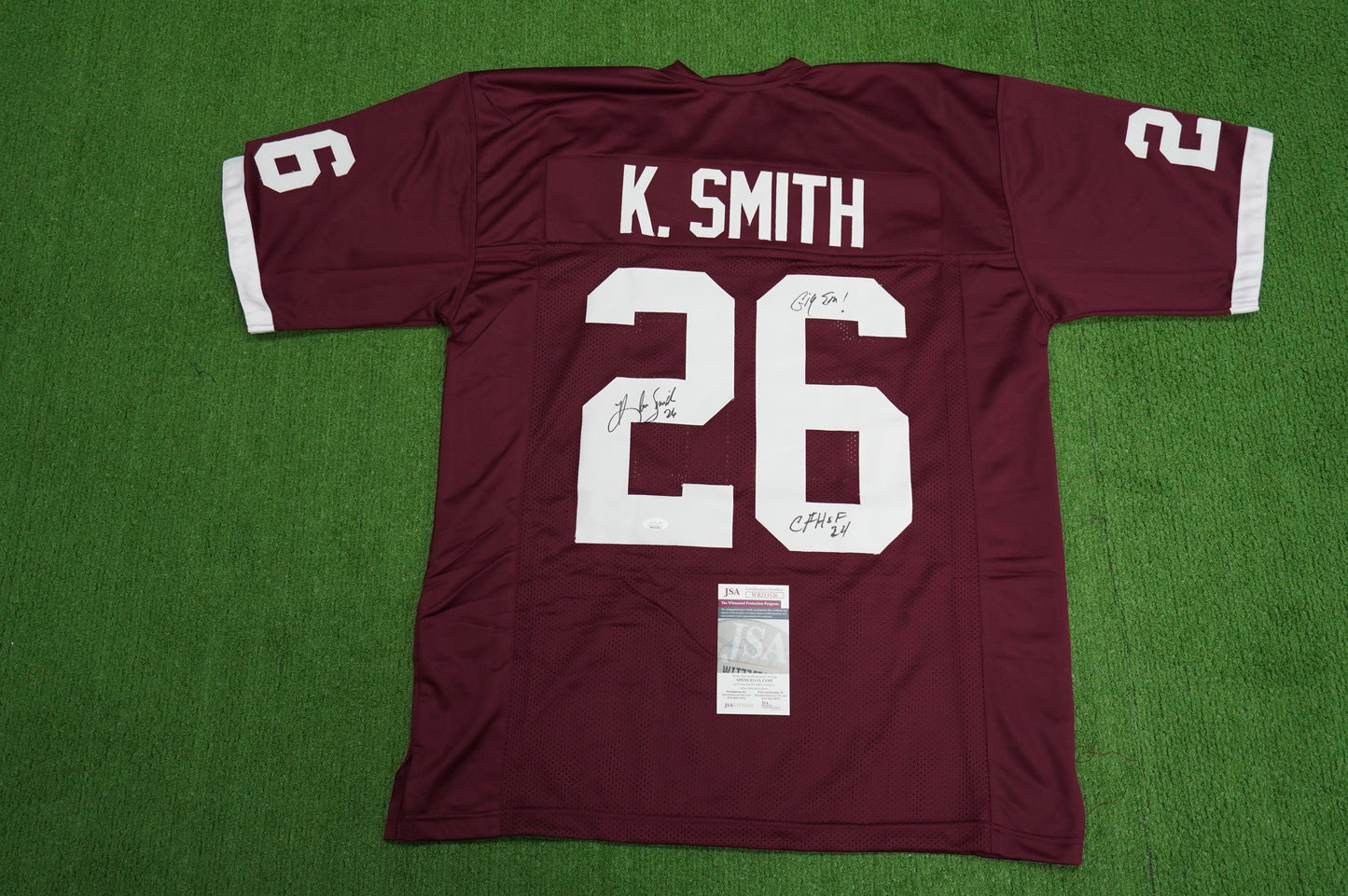 KEVIN SMITH TEXAS A&M SIGNED JERSEY Dallas Cowboys w/INSCs XL JSA