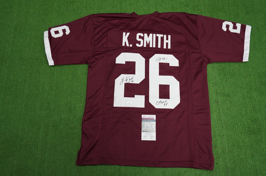 KEVIN SMITH TEXAS A&M SIGNED JERSEY Dallas Cowboys w/INSCs XL JSA