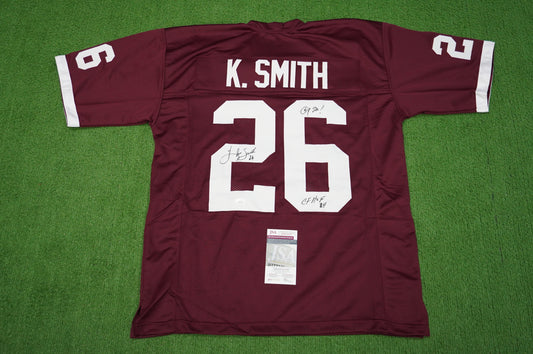KEVIN SMITH TEXAS A&M SIGNED JERSEY Dallas Cowboys w/INSCs XL JSA