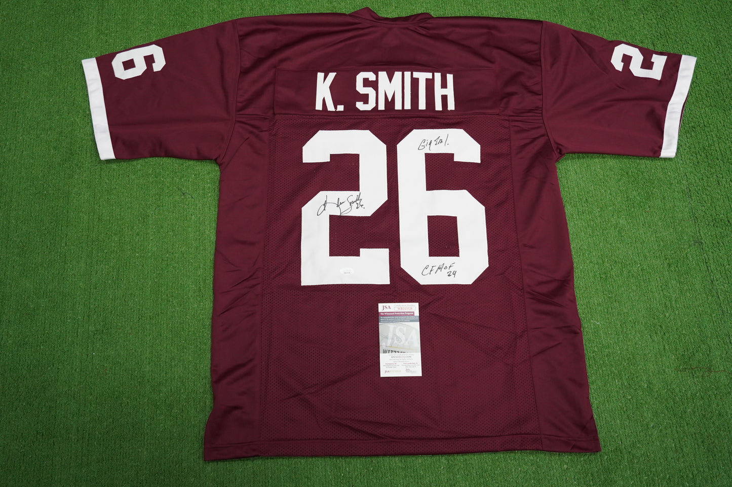 KEVIN SMITH TEXAS A&M SIGNED JERSEY Dallas Cowboys w/INSCs XL JSA