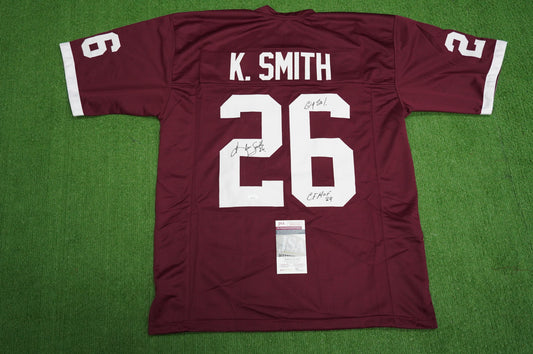 KEVIN SMITH TEXAS A&M SIGNED JERSEY Dallas Cowboys w/INSCs XL JSA