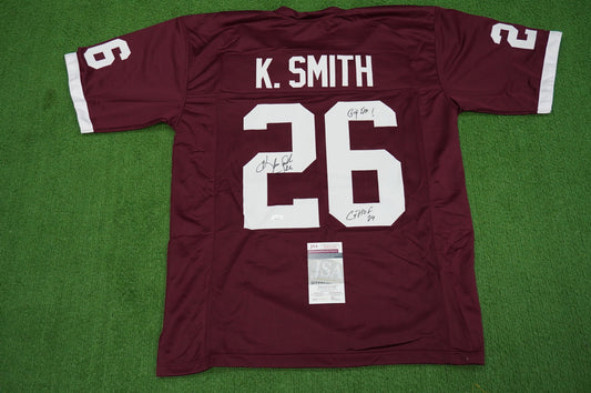 KEVIN SMITH TEXAS A&M SIGNED JERSEY Dallas Cowboys w/INSCs XL JSA