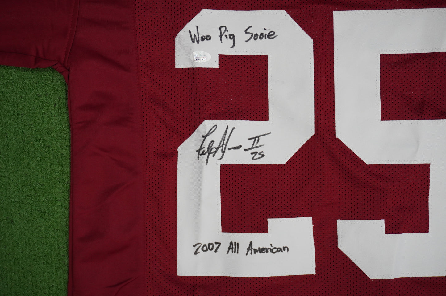 FELIX JONES ARKANSAS RAZORBACKS SIGNED JERSEY w/INSC Cowboys L JSA COA