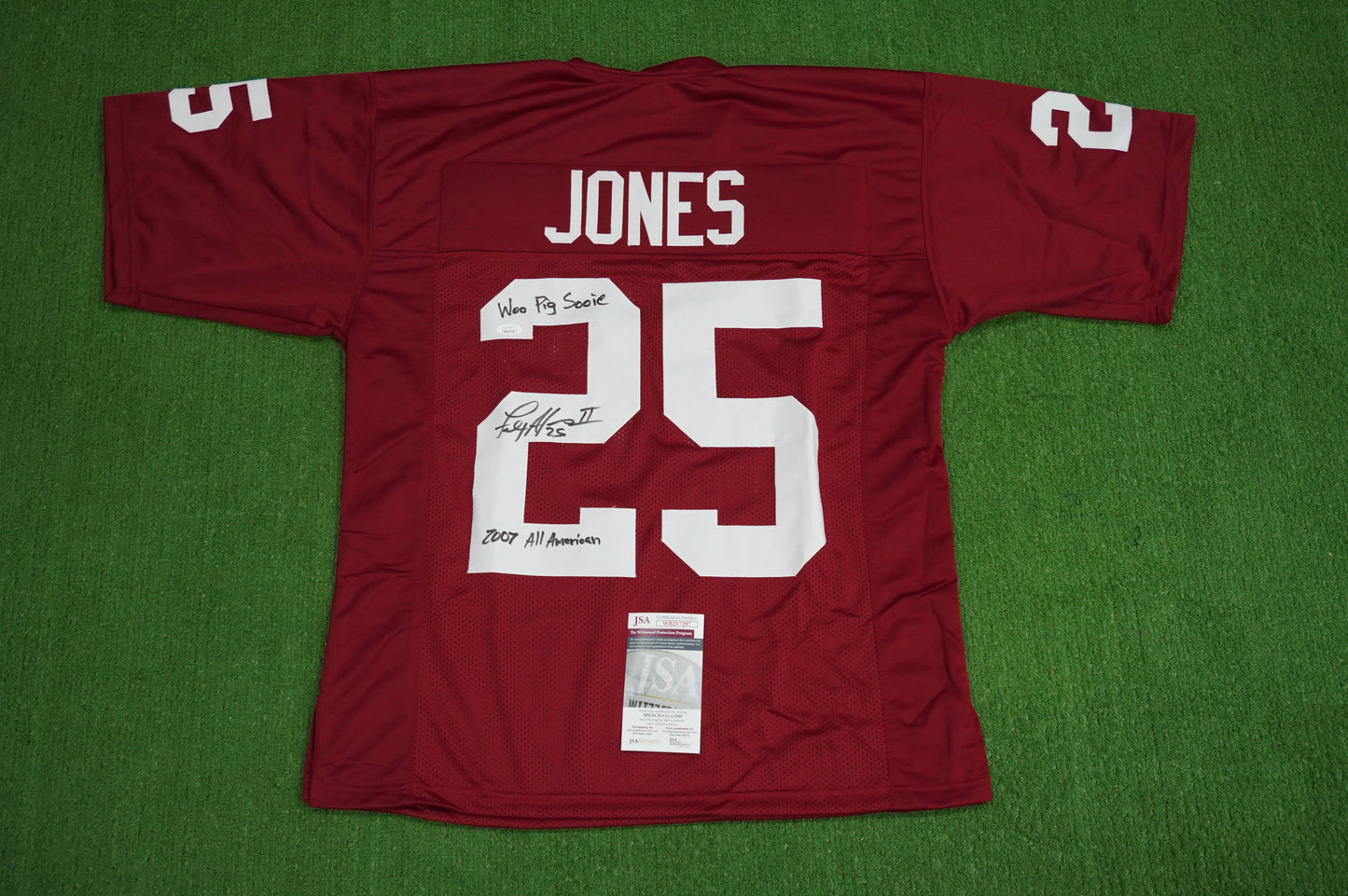FELIX JONES ARKANSAS RAZORBACKS SIGNED JERSEY w/INSC Cowboys L JSA COA