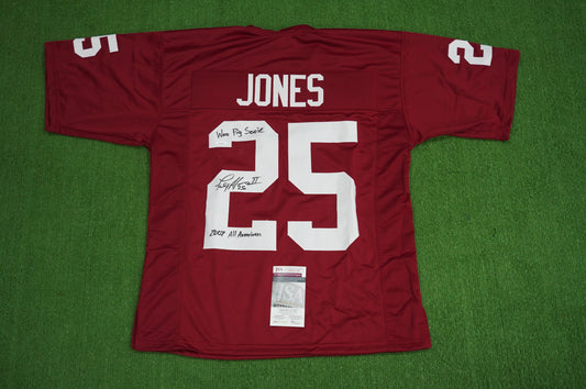 FELIX JONES ARKANSAS RAZORBACKS SIGNED JERSEY w/INSC Cowboys L JSA COA