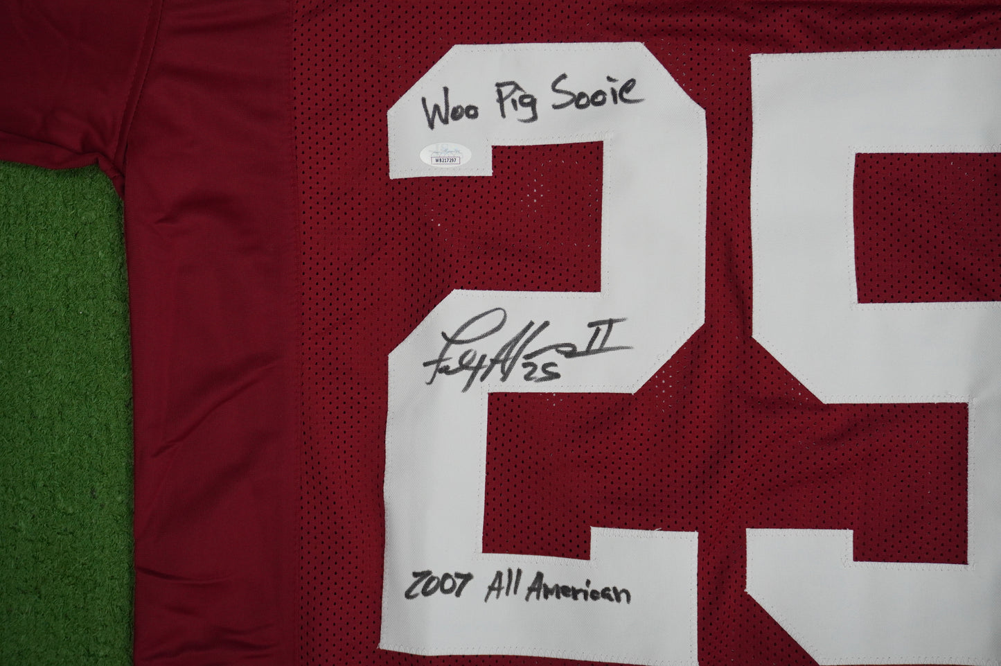 FELIX JONES ARKANSAS RAZORBACKS SIGNED JERSEY w/INSC Cowboys L JSA COA
