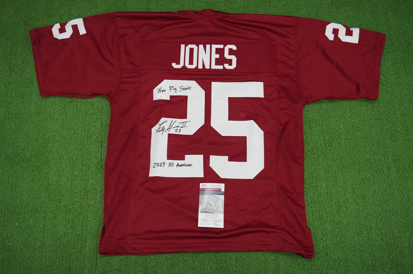 FELIX JONES ARKANSAS RAZORBACKS SIGNED JERSEY w/INSC Cowboys L JSA COA