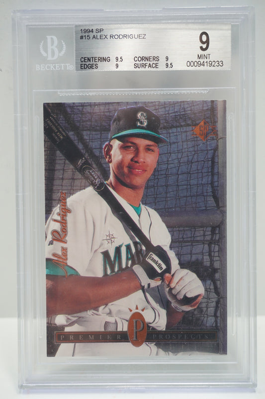 1994 SP #15 Alex Rodriguez BGS 9