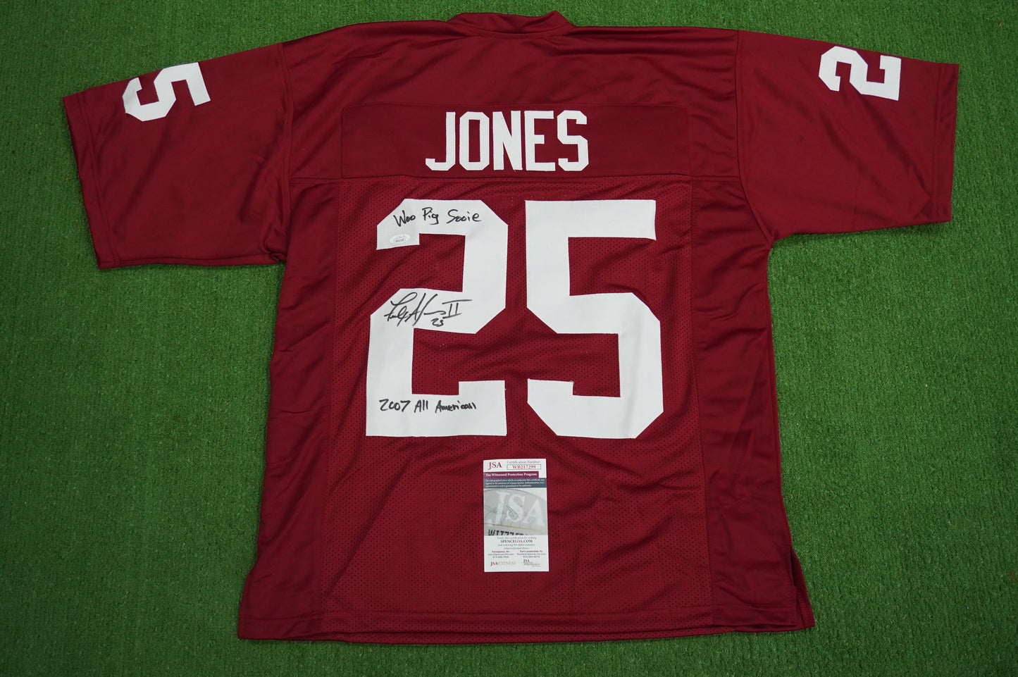 FELIX JONES ARKANSAS RAZORBACKS SIGNED JERSEY w/INSC Cowboys L JSA COA