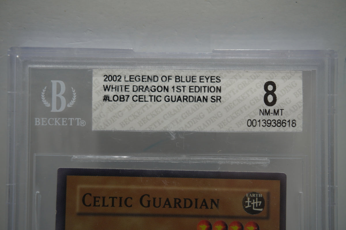 2002 Legends of Blue Eyes White Dragon 1st edition #LOB7 Celtic guardian SR BGS 8