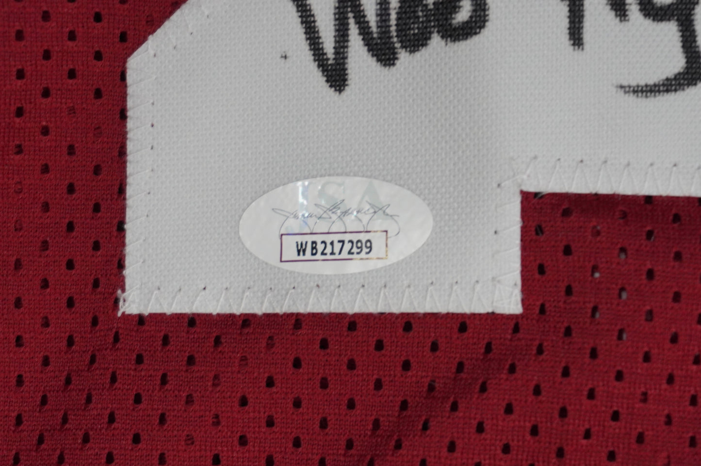 FELIX JONES ARKANSAS RAZORBACKS SIGNED JERSEY w/INSC Cowboys L JSA COA