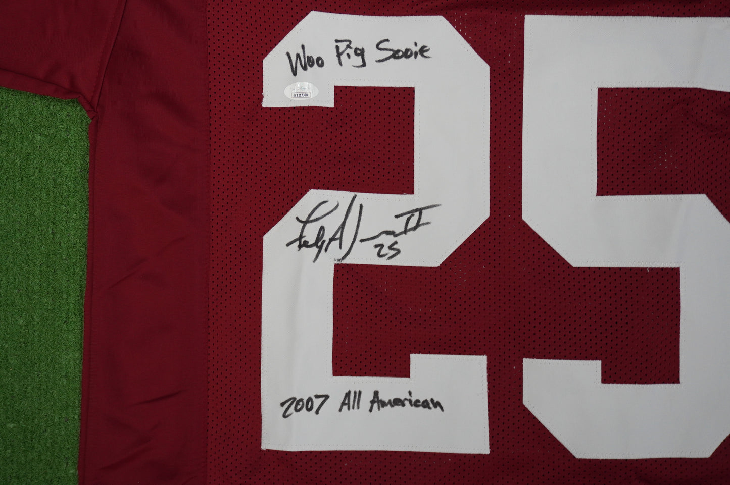 FELIX JONES ARKANSAS RAZORBACKS SIGNED JERSEY w/INSC Cowboys L JSA COA