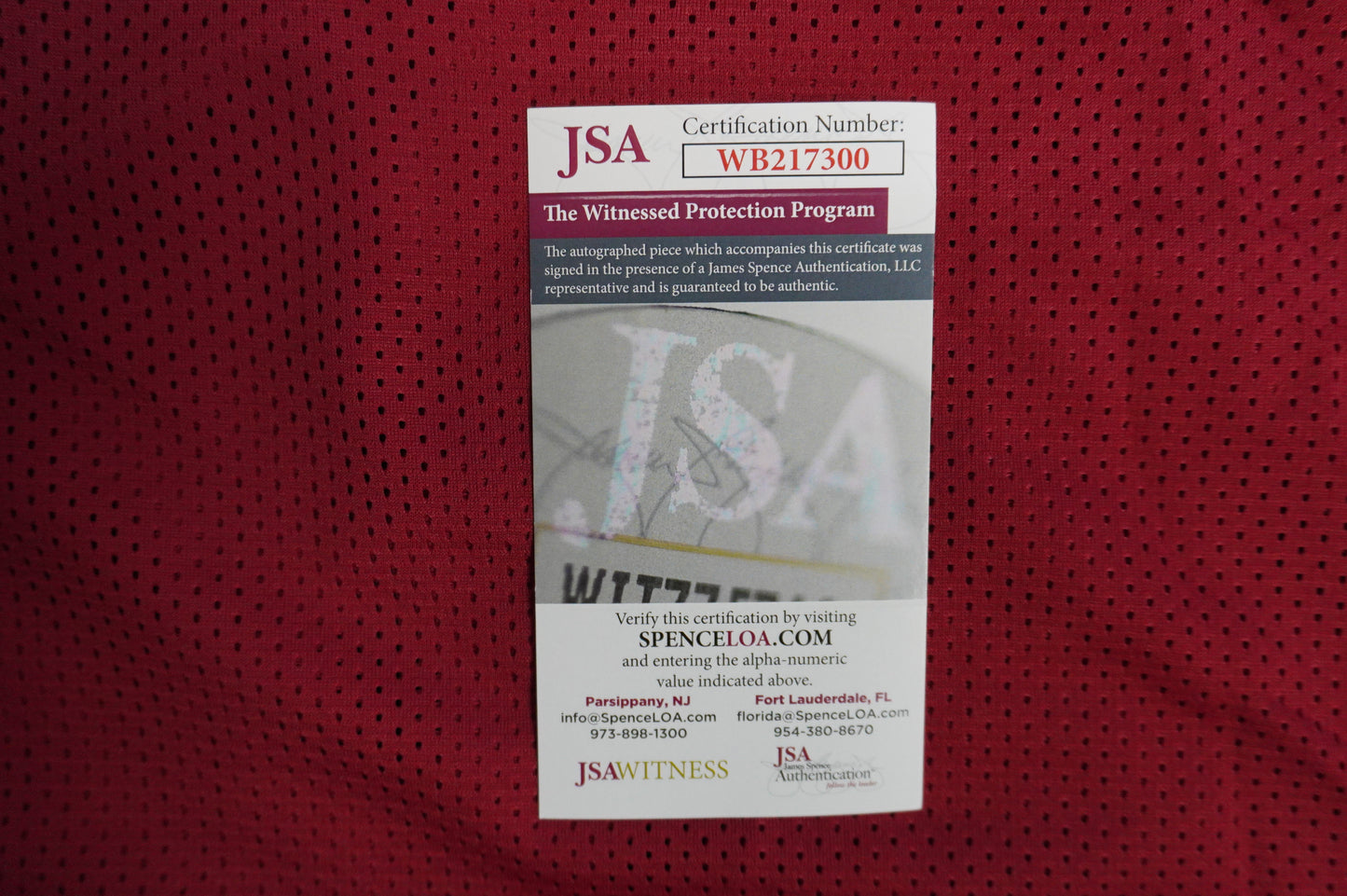 FELIX JONES ARKANSAS RAZORBACKS SIGNED JERSEY w/INSC Cowboys L JSA COA