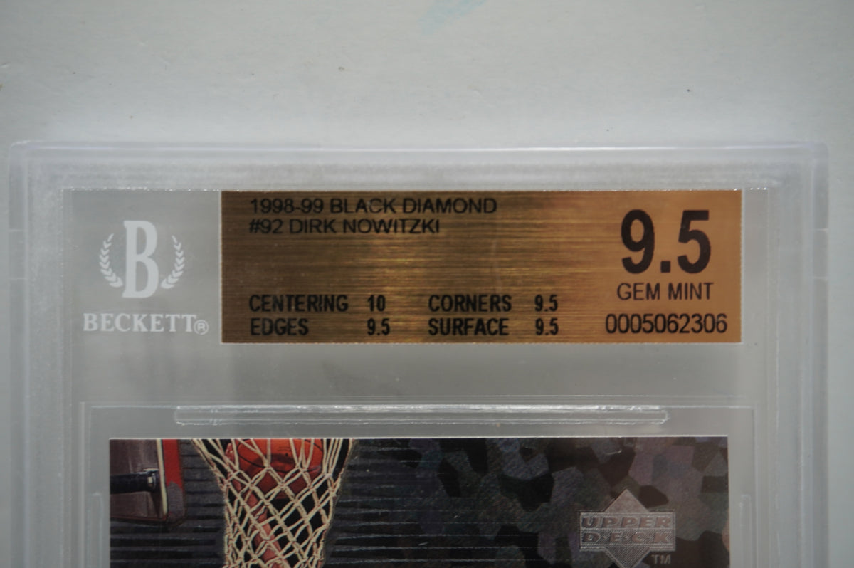 1998-99 Black Diamond #92 Dirk Nowitzki BGS 9.5