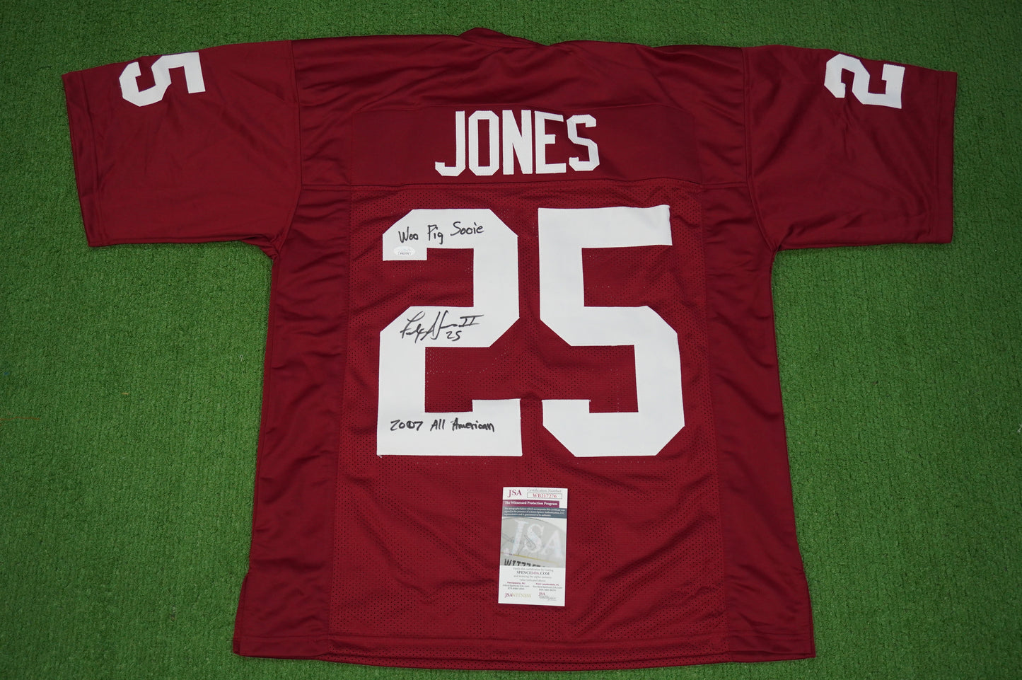 FELIX JONES ARKANSAS RAZORBACKS SIGNED JERSEY w/INSC Cowboys L JSA COA