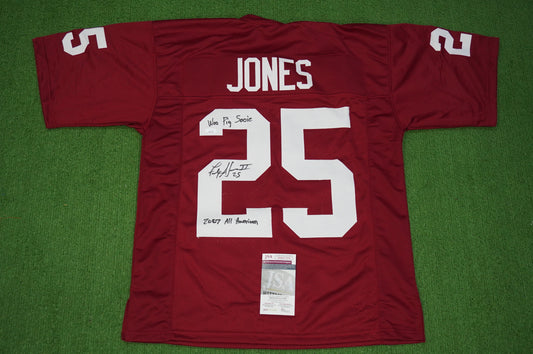 FELIX JONES ARKANSAS RAZORBACKS SIGNED JERSEY w/INSC Cowboys L JSA COA