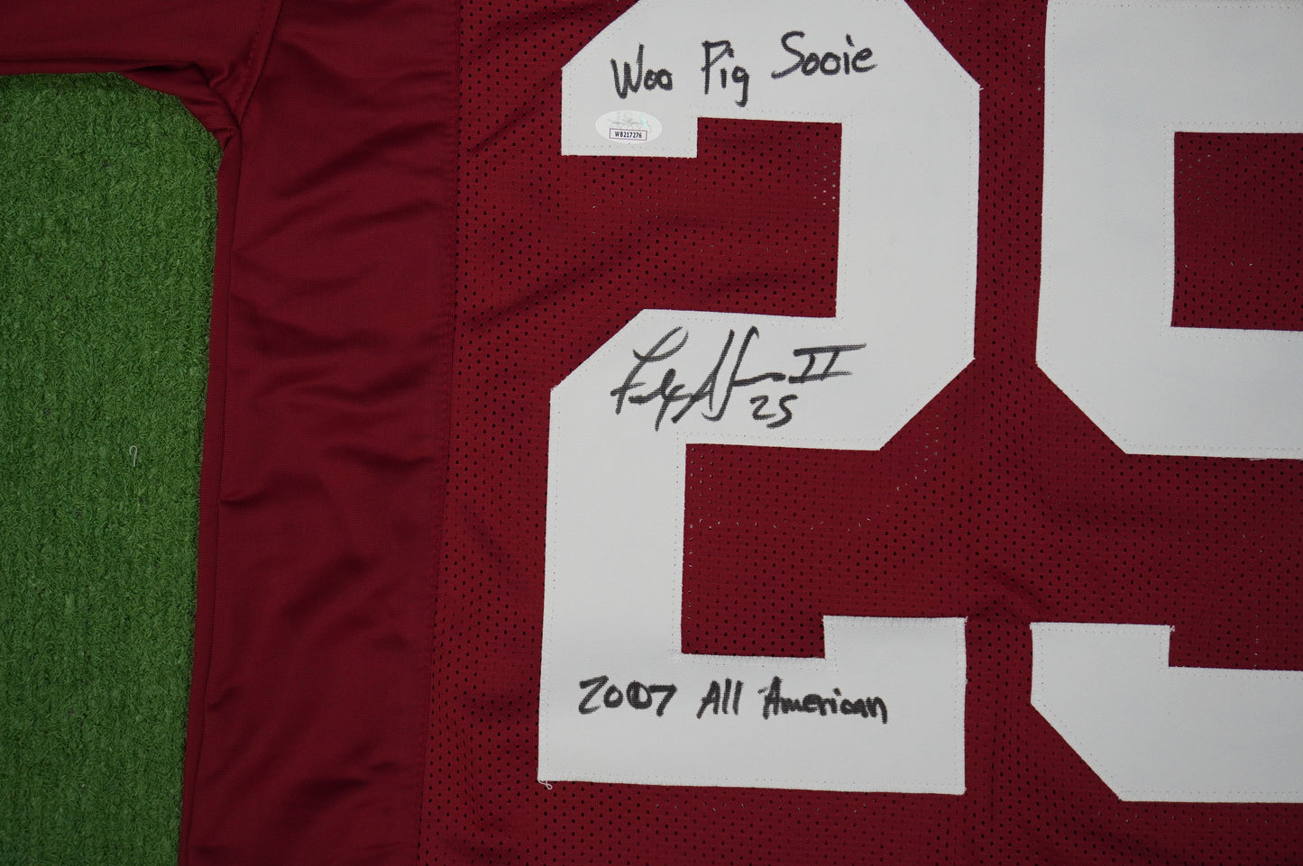 FELIX JONES ARKANSAS RAZORBACKS SIGNED JERSEY w/INSC Cowboys L JSA COA