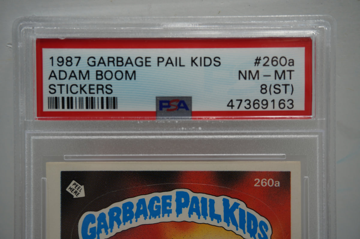 1987 Garbage Pail Kids Adam Boom Stickers PSA 8(ST)