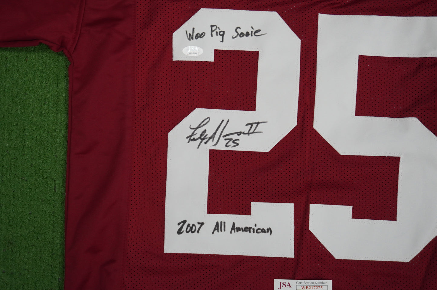 FELIX JONES ARKANSAS RAZORBACKS SIGNED JERSEY w/INSC Cowboys L JSA COA